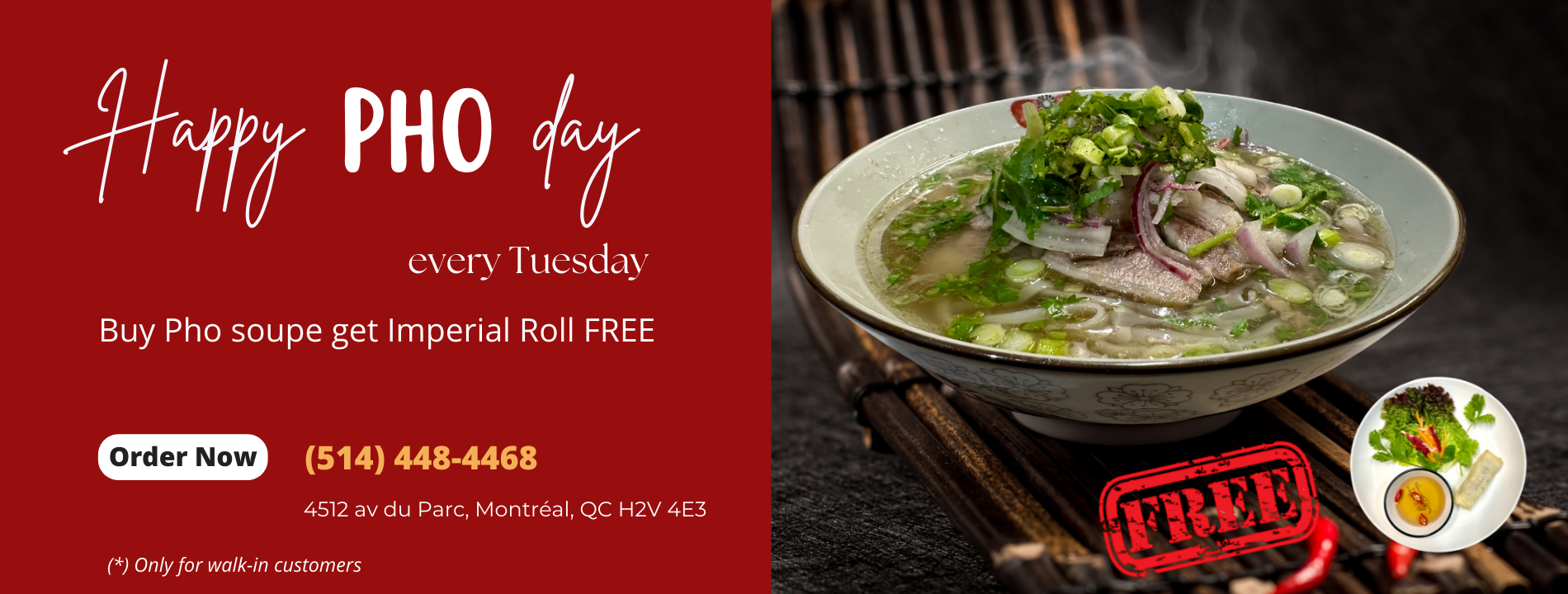 Pho day banner